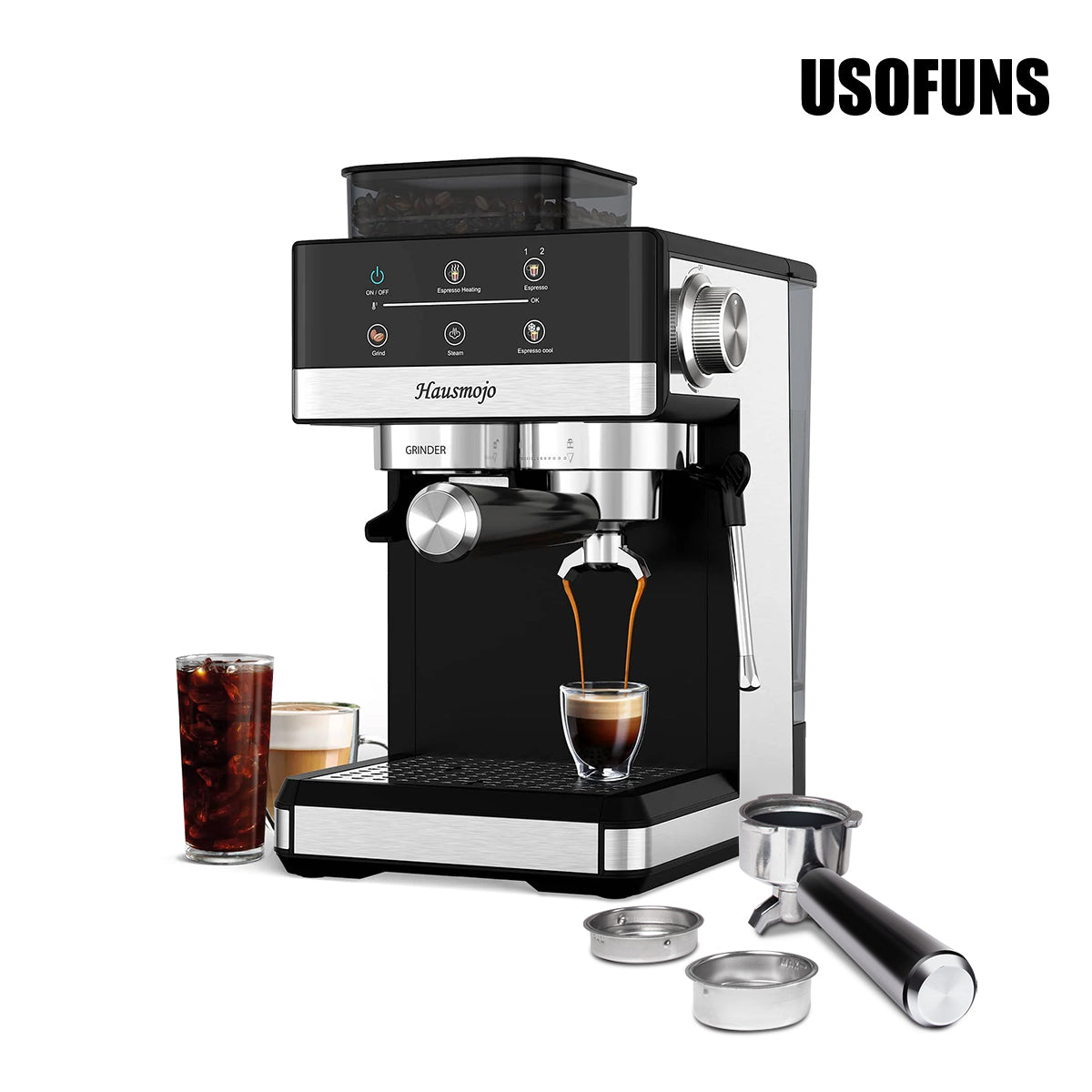 Usofuns Semi-Automatic Espresso Coffee Maker