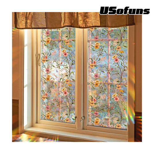 Stained Wildflower Window Film