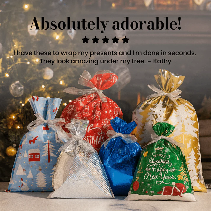 USOFUNS Christmas Tie Gift Bag