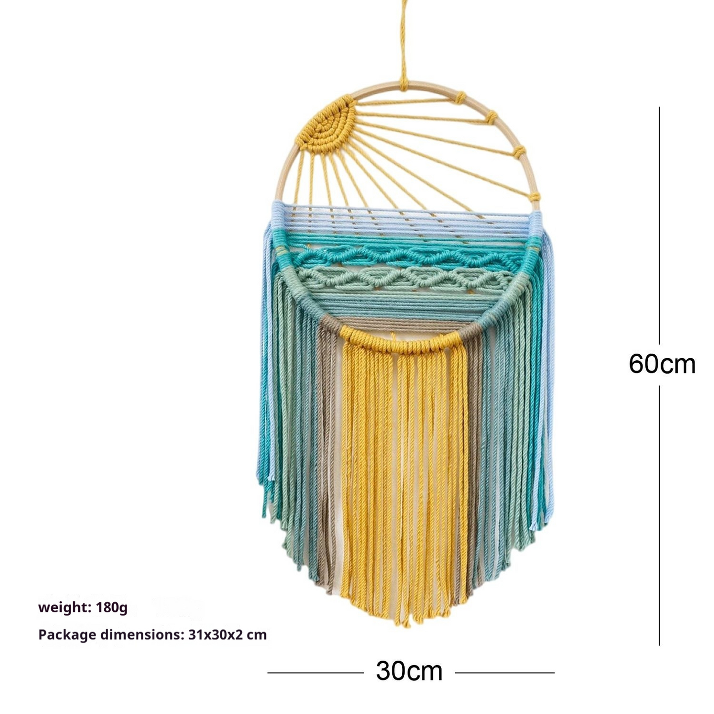 Handwoven Sunrise Bohemian Tapestry