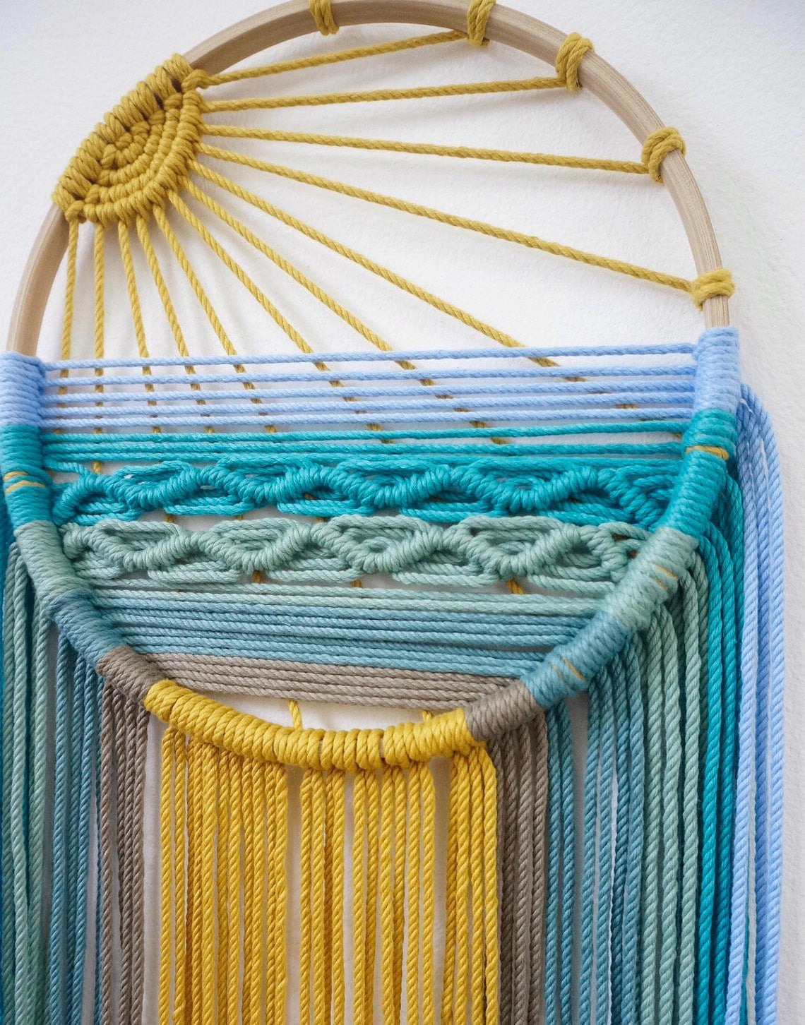 Handwoven Sunrise Bohemian Tapestry