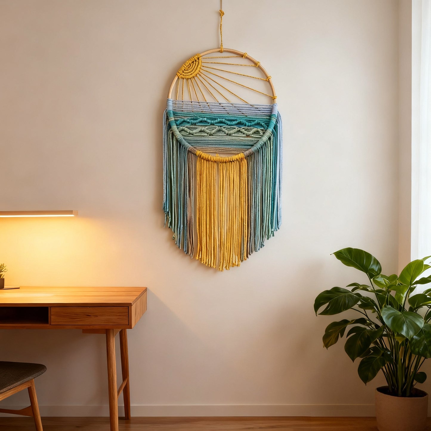 Handwoven Sunrise Bohemian Tapestry