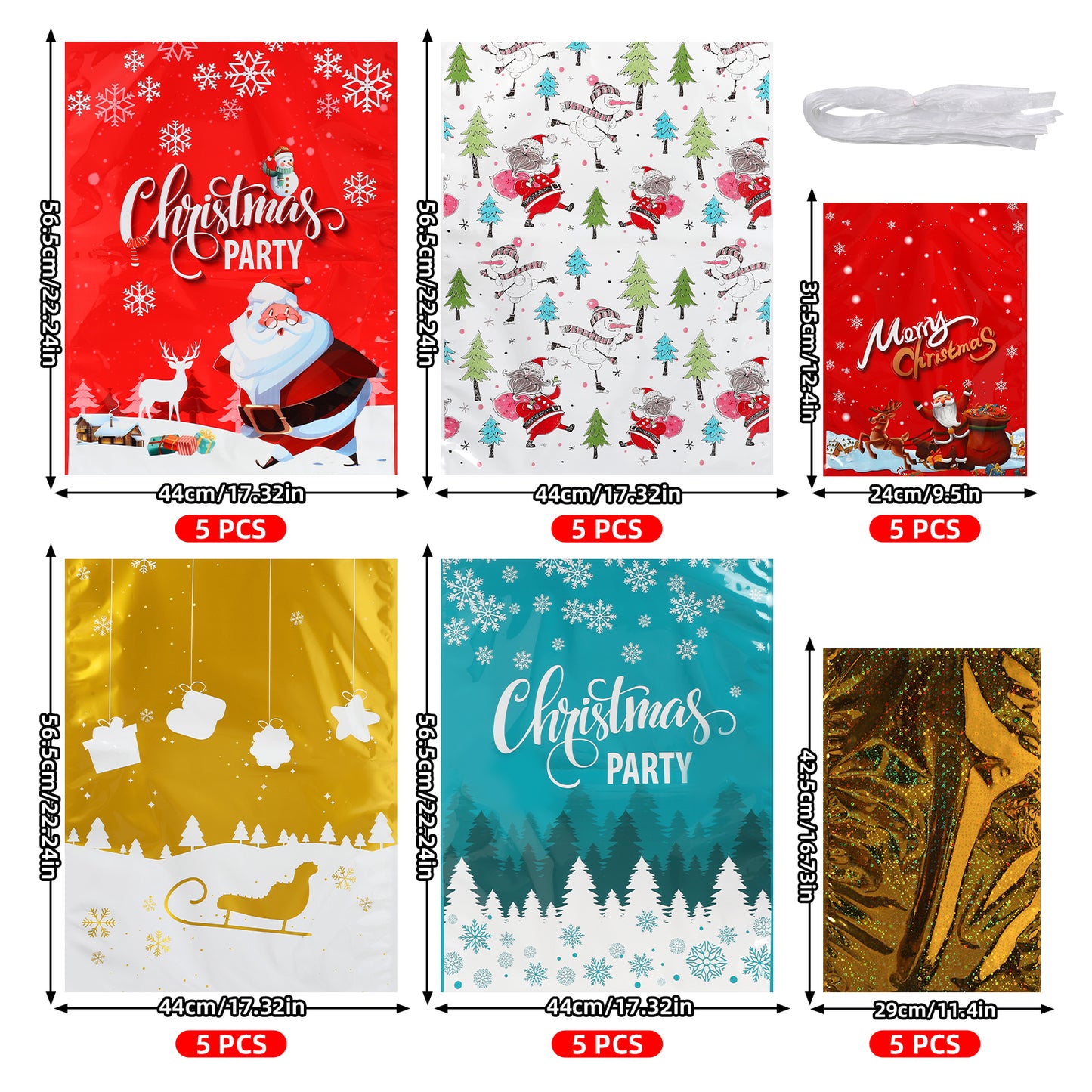 USOFUNS Christmas Tie Gift Bag