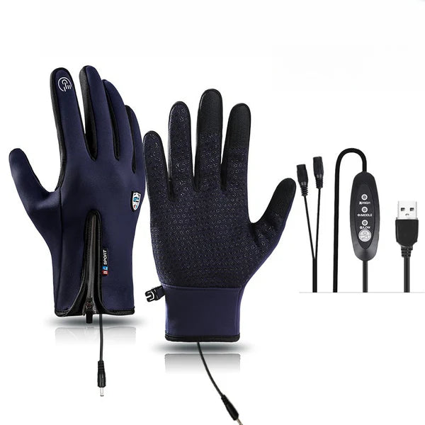 USOFUNS-Windproof Waterproof Heated Gloves