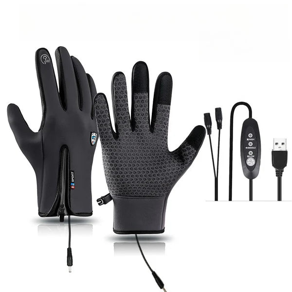 USOFUNS-Windproof Waterproof Heated Gloves