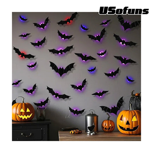 Lighted Halloween Bat Wall Decor