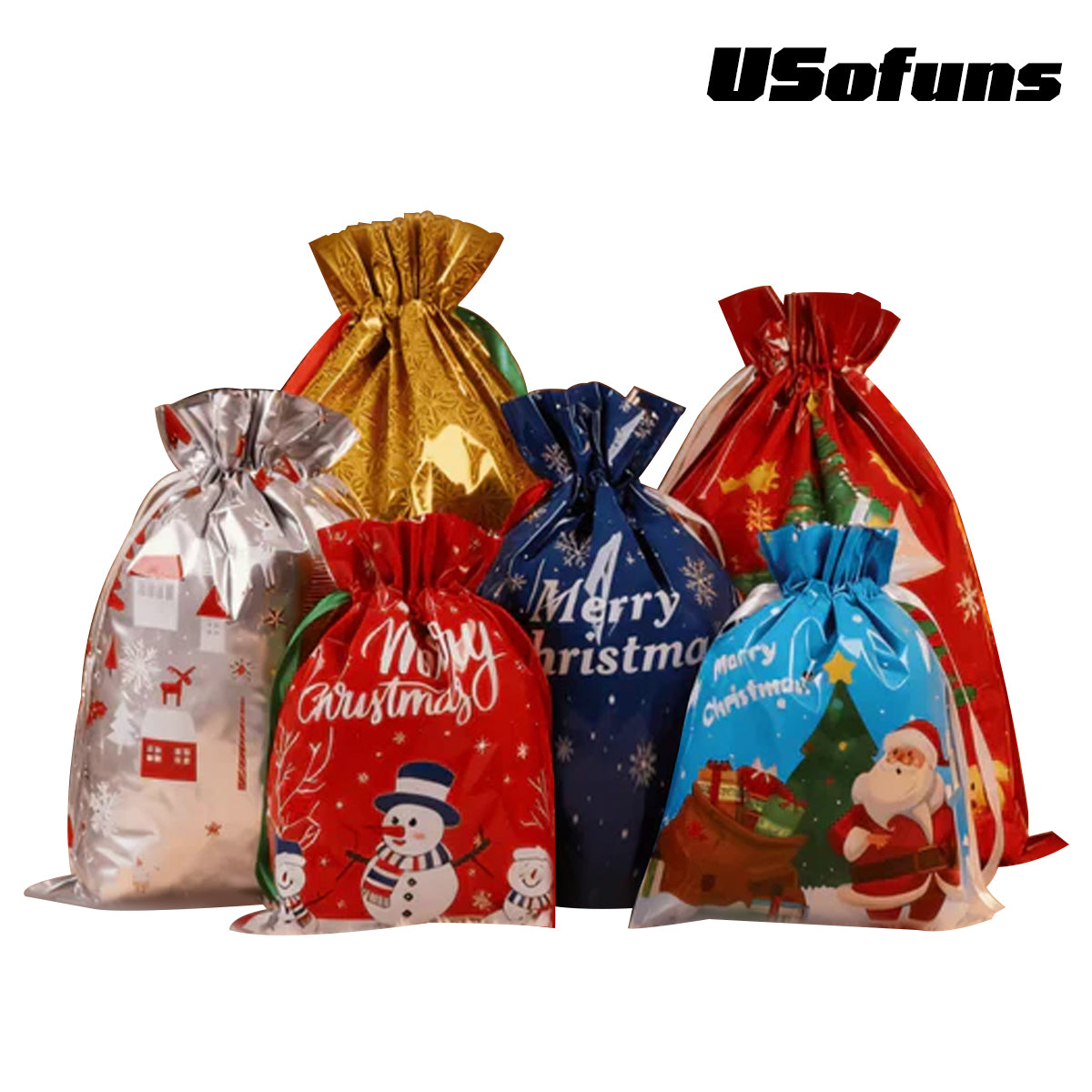 USOFUNS Christmas Tie Gift Bag