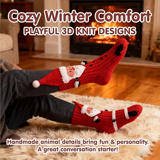 2025 New Cozy 3D knit-animal-socks