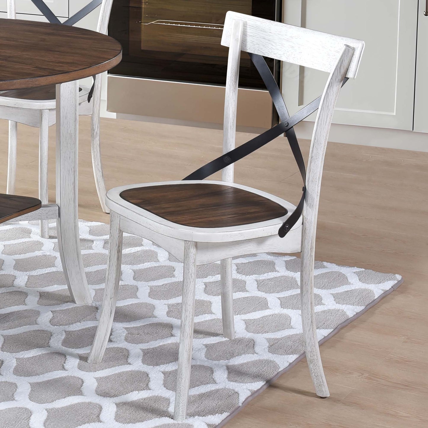 WOODHOMER Round Dining Furniture Set 1Table with 4 chair