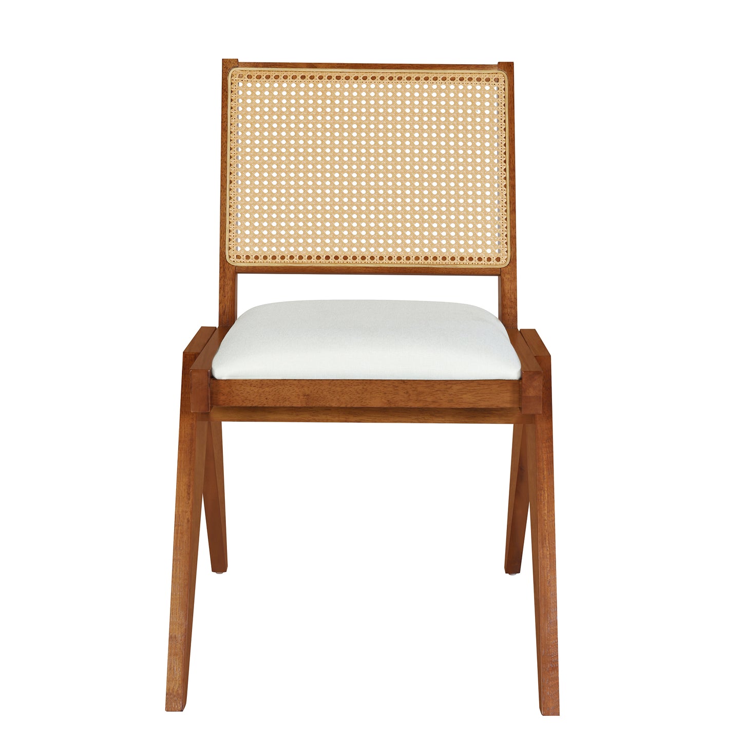 USOFUNS 6-Piece Modern Rubber Wood Dining Set