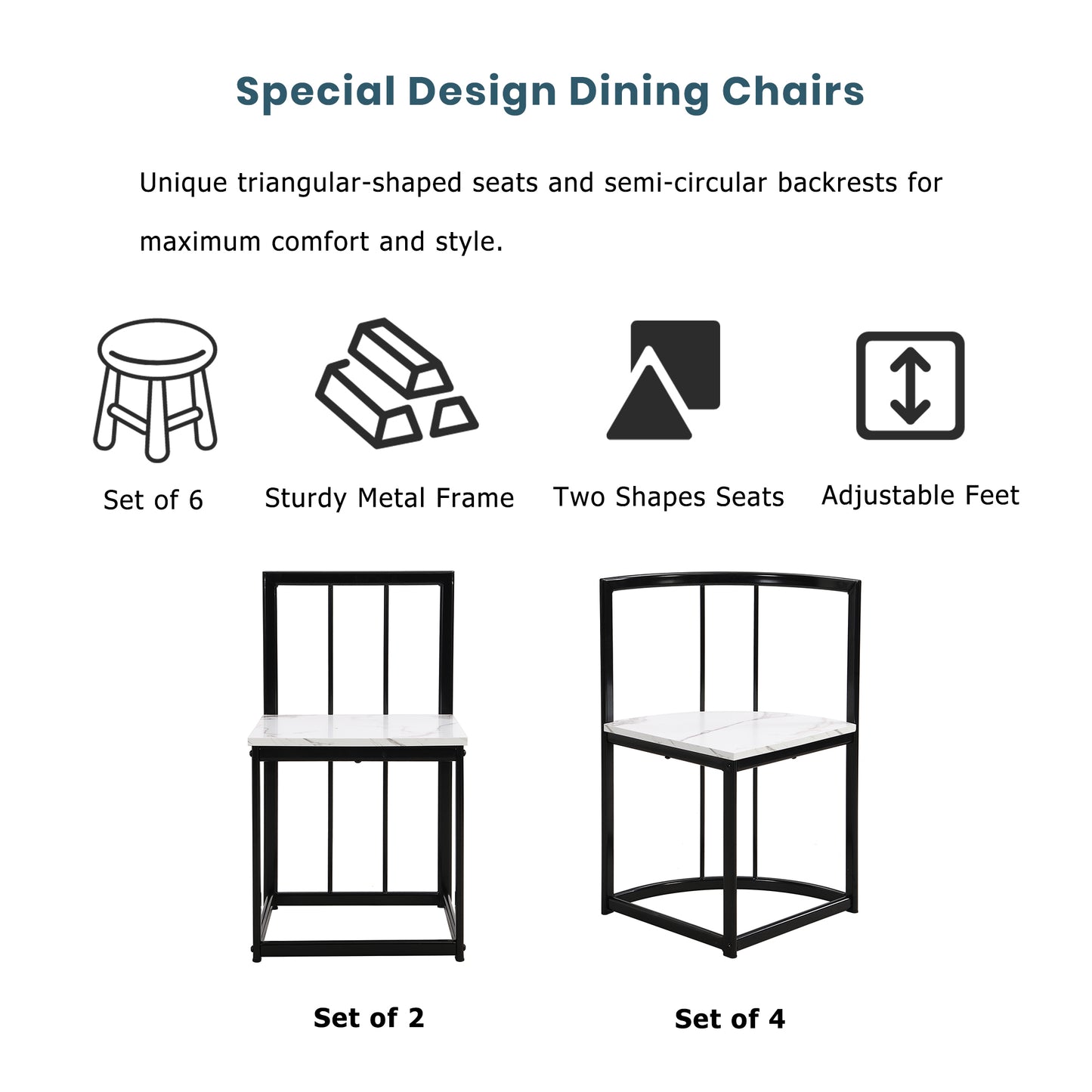 Compact Dining Table Set for 6