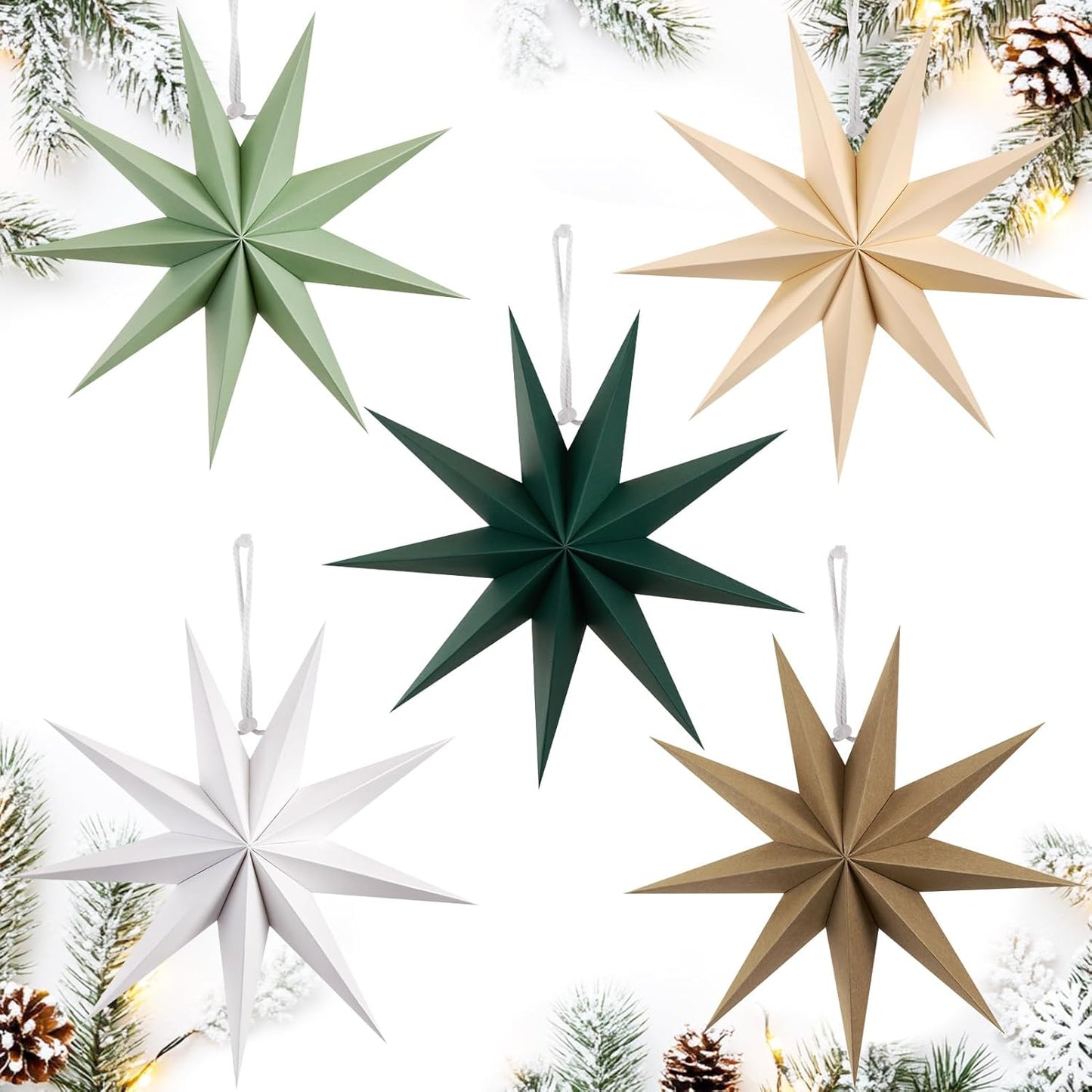 9-Pointed Paper Star Lanterns(12in)