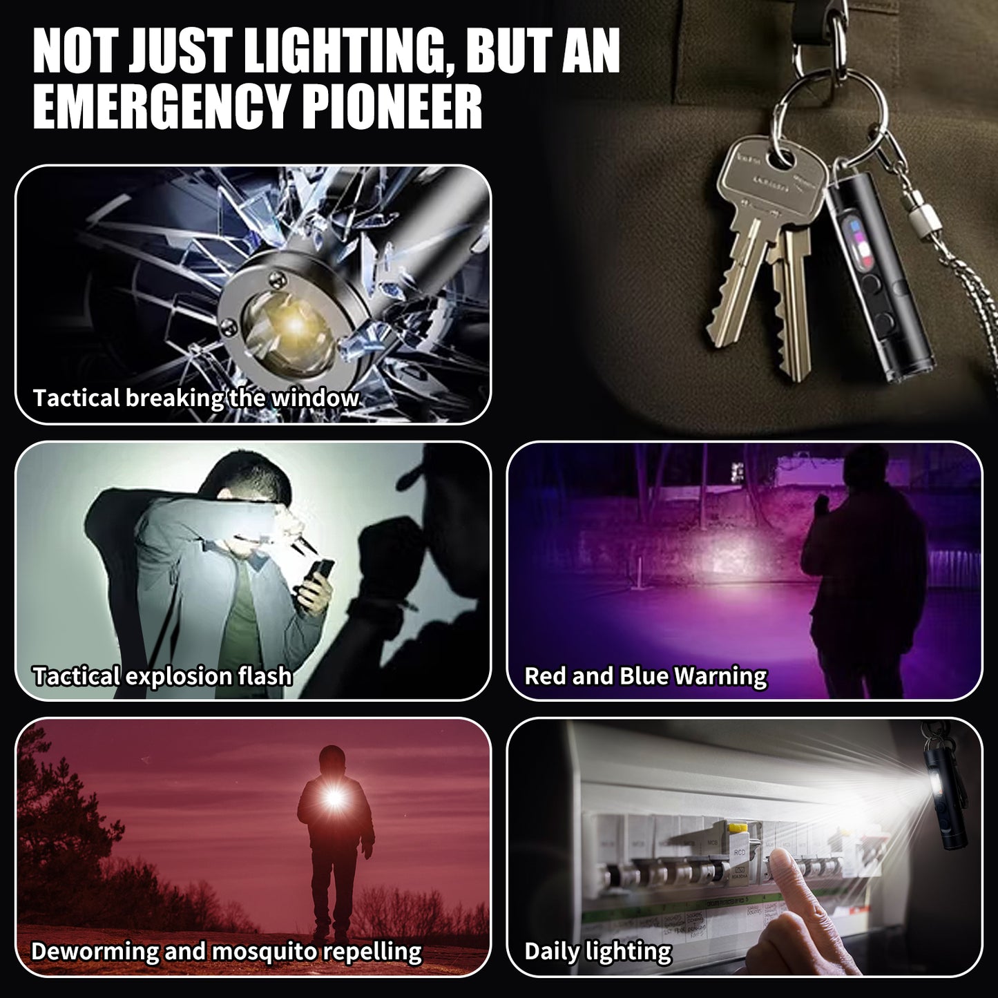 Mini Multifunctional Aluminum Alloy Flashlight