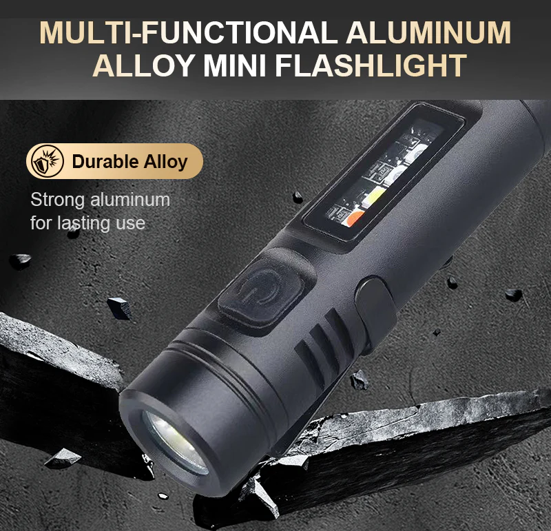 Mini-Multifunktions-Taschenlampe aus Aluminiumlegierung
