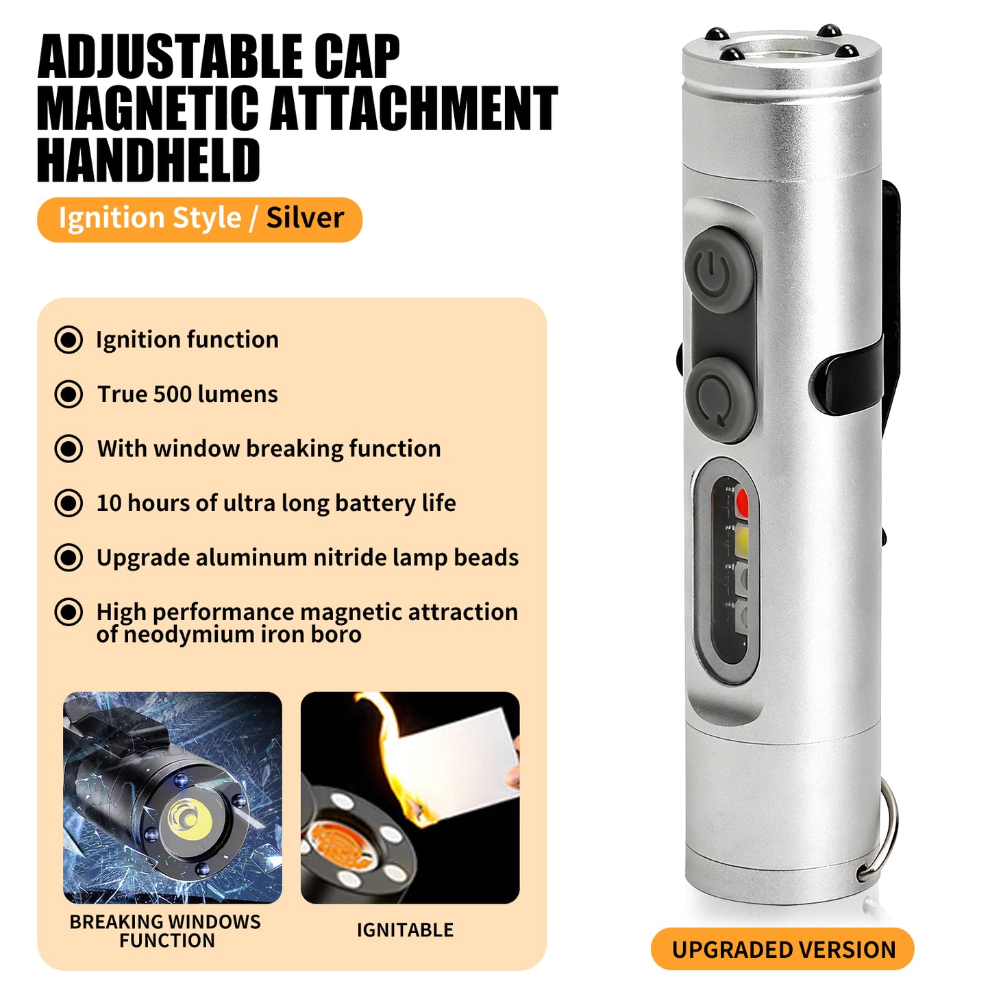 Mini Multifunctional Aluminum Alloy Flashlight