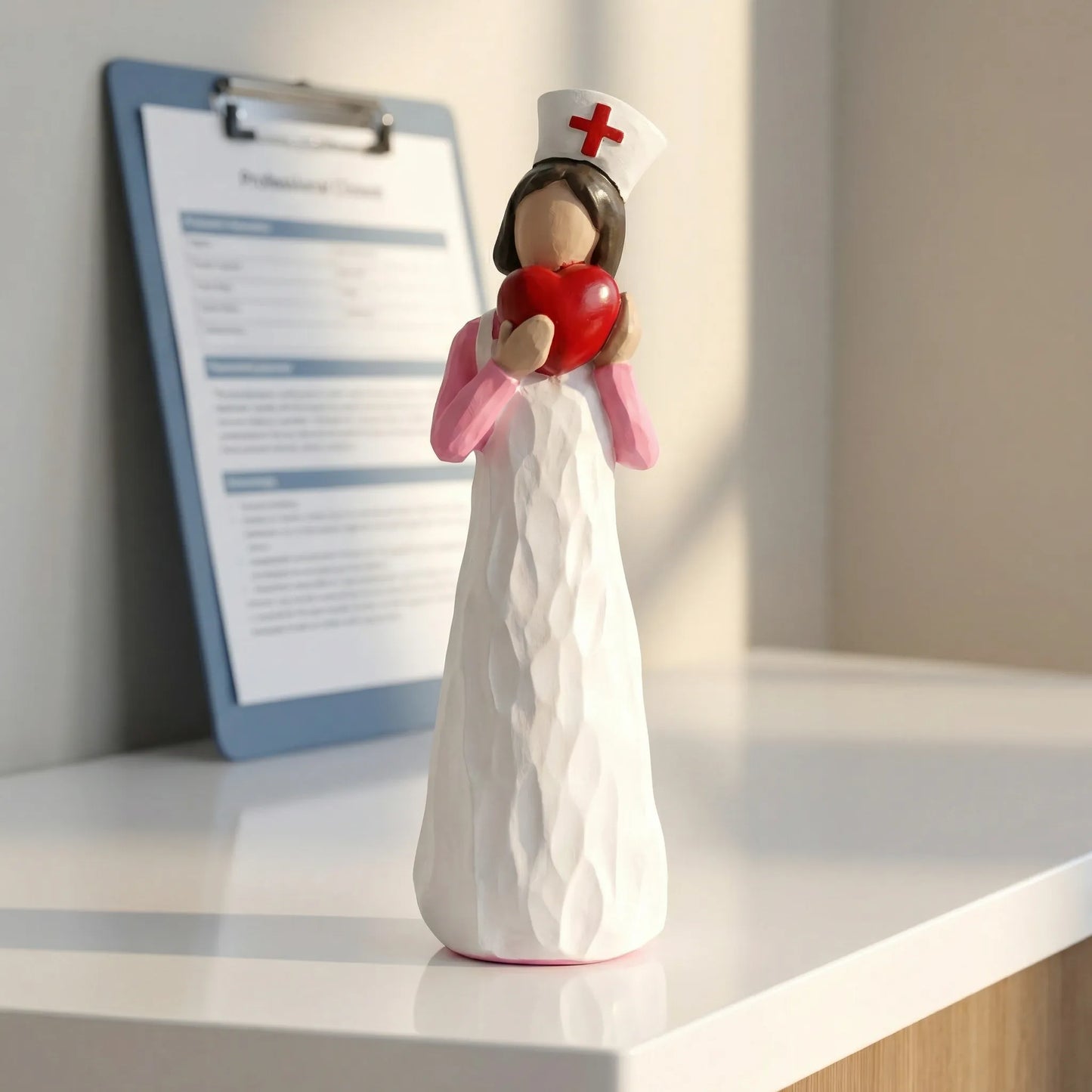 Hand-Painted Resin Angel Nurse Statue