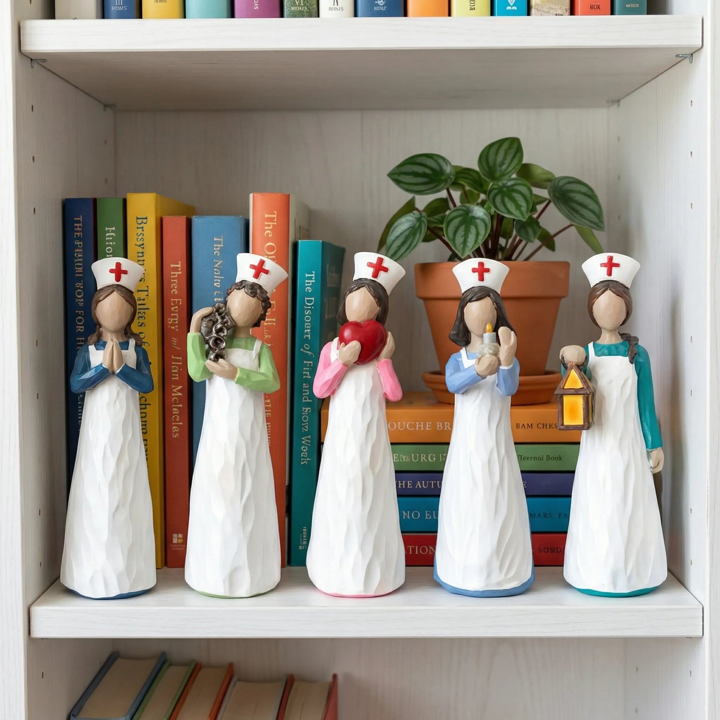 Hand-Painted Resin Angel Nurse Statue