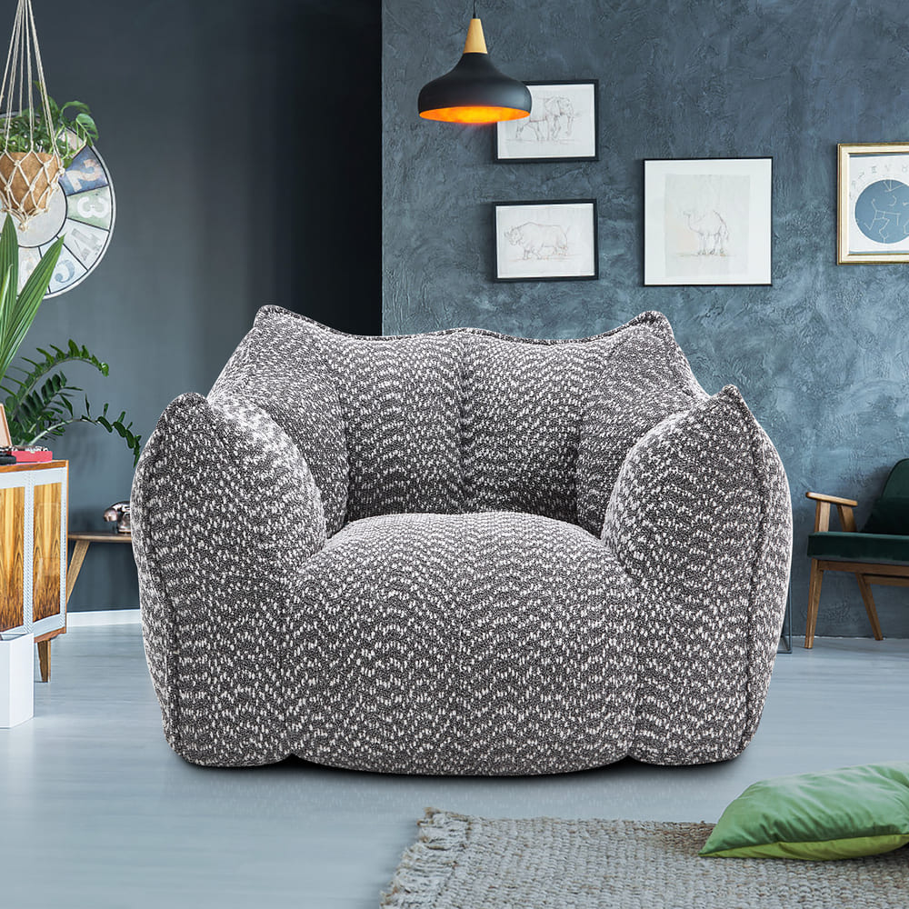 Sofa chairs with highly resilient foam for living rooms and bedrooms, comfortable square lazy sofas, sofas for adults to play, read and watch TV
