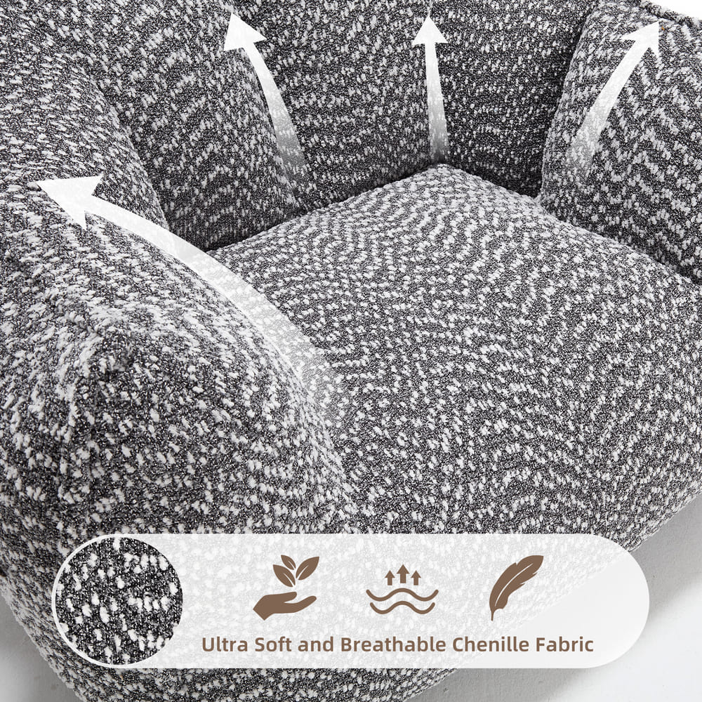 Sofa chairs with highly resilient foam for living rooms and bedrooms, comfortable square lazy sofas, sofas for adults to play, read and watch TV