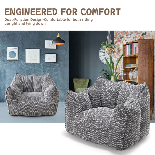 Sofa chairs with highly resilient foam for living rooms and bedrooms, comfortable square lazy sofas, sofas for adults to play, read and watch TV