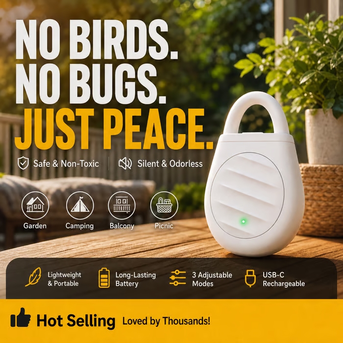 Portable Ultrasonic Bird Repellent Keychain