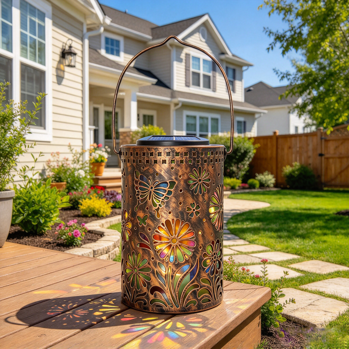 Butterfly Solar Lanterns Waterproof Hanging Lights