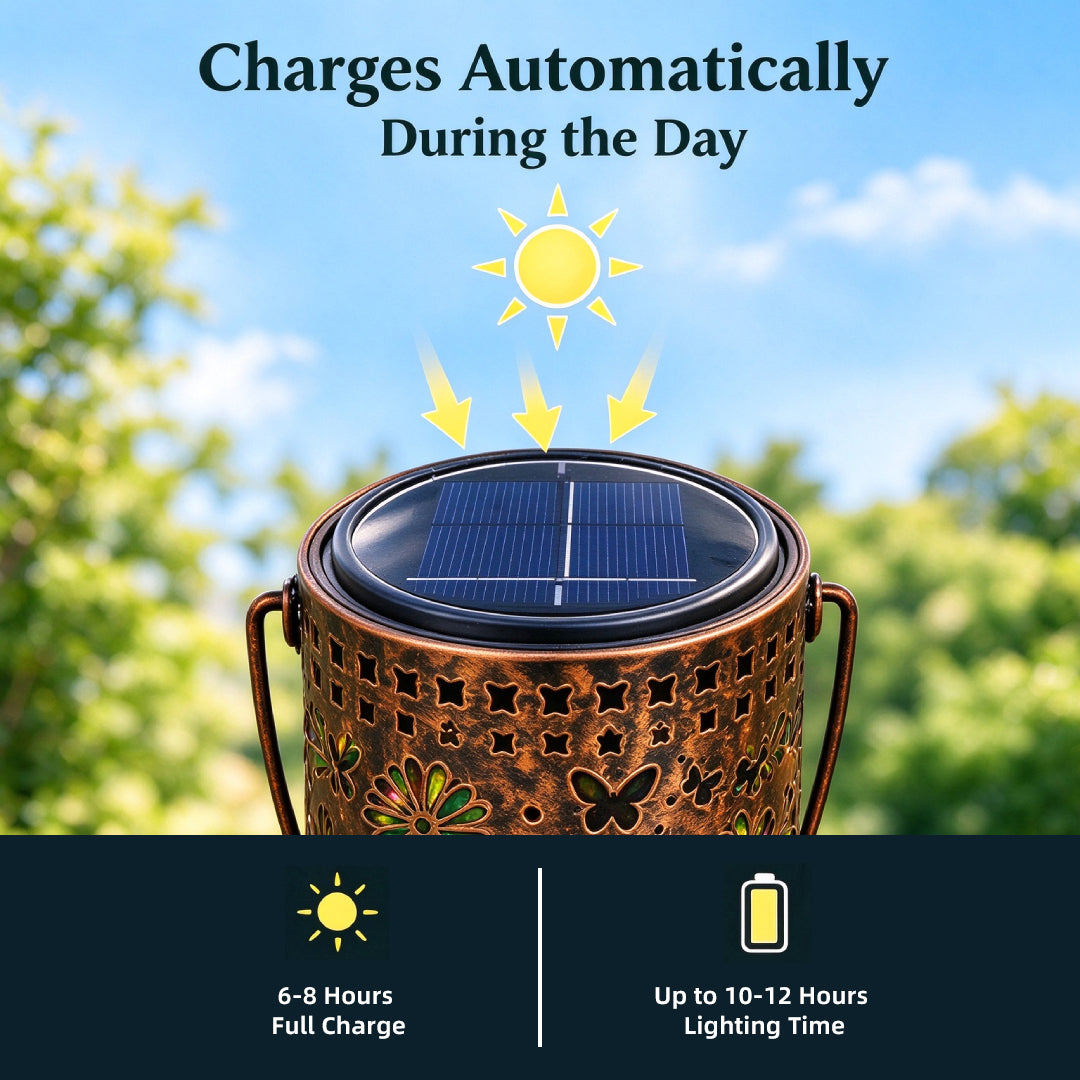 Butterfly Solar Lanterns Waterproof Hanging Lights