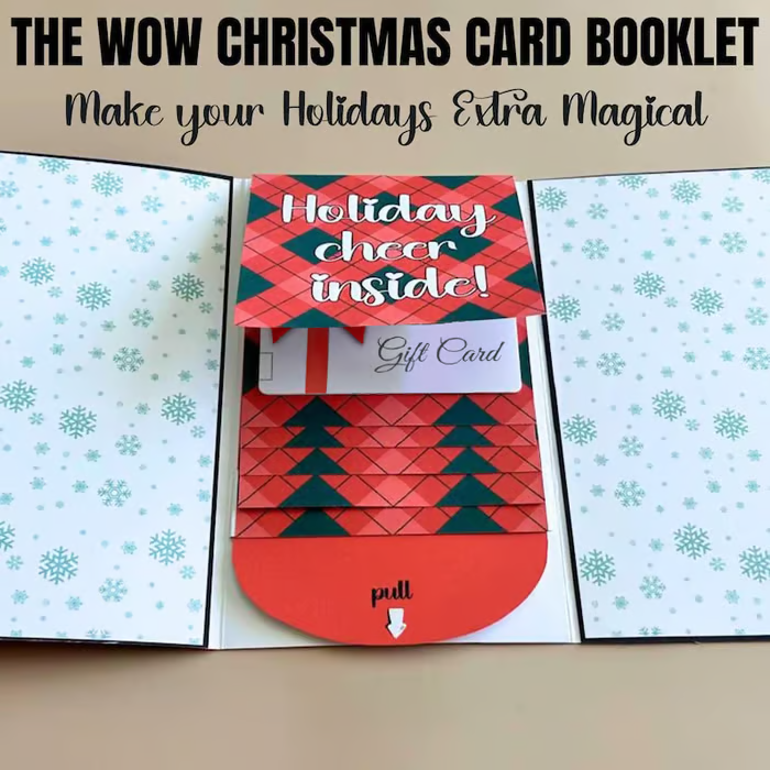 Handmade Christmas gift card booklet