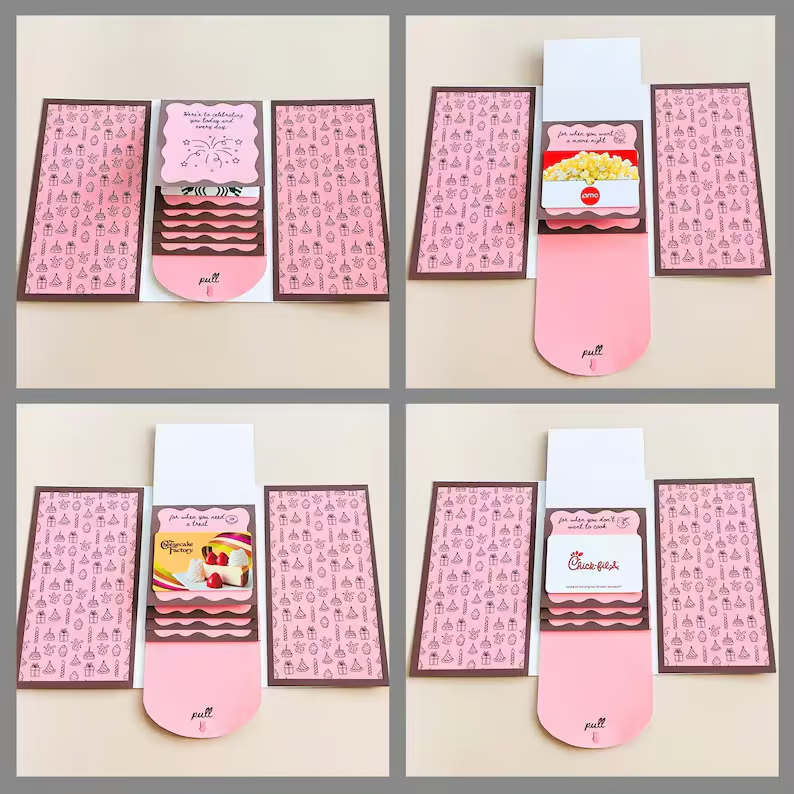 Handmade Christmas gift card booklet