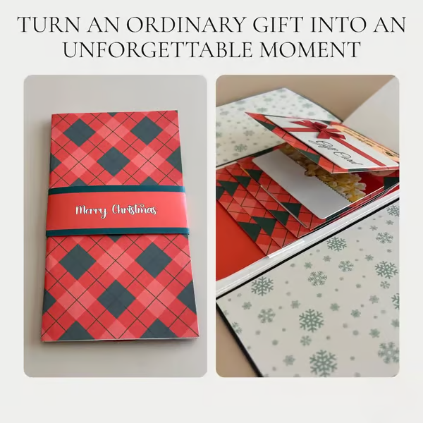Handmade Christmas gift card booklet