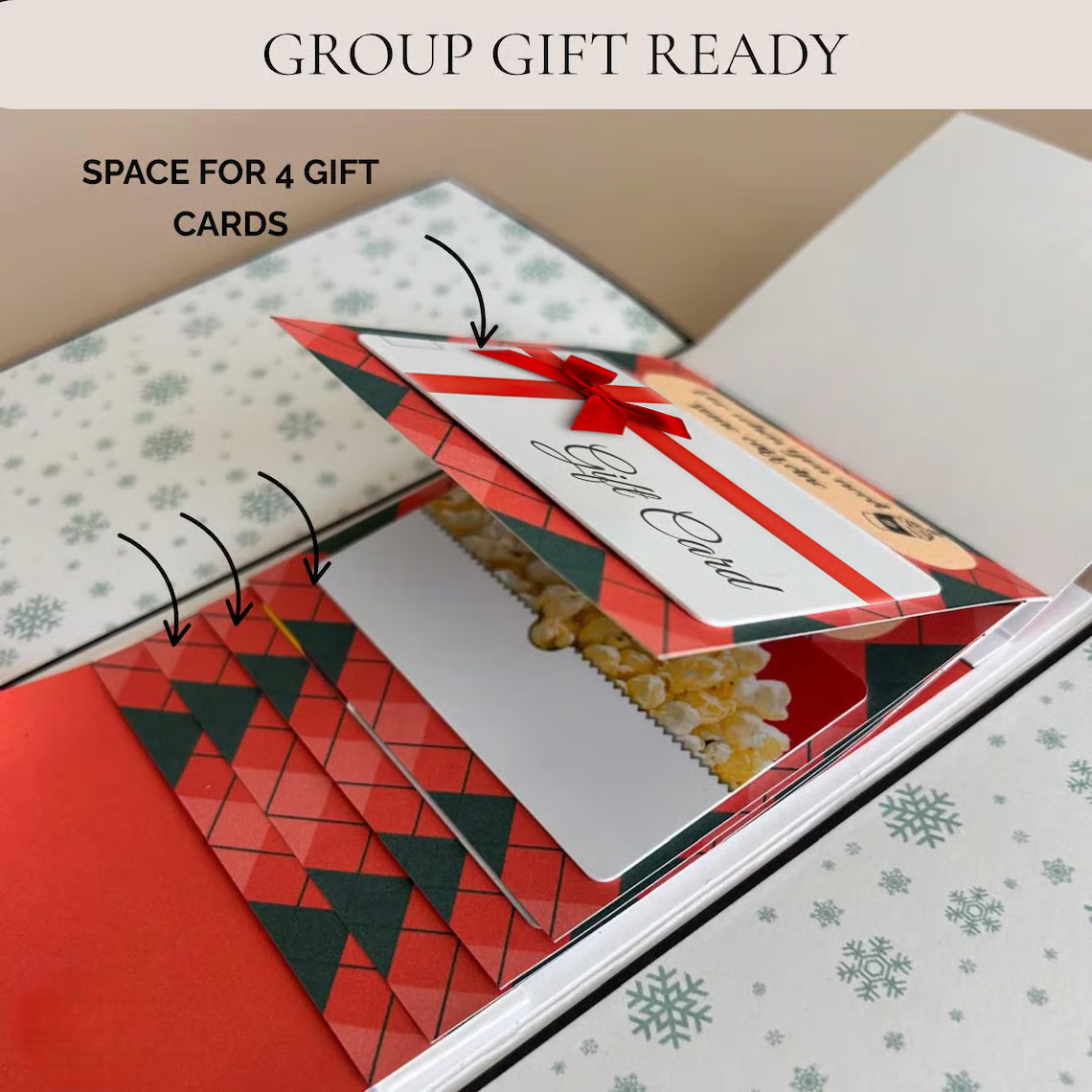 Handmade Christmas gift card booklet