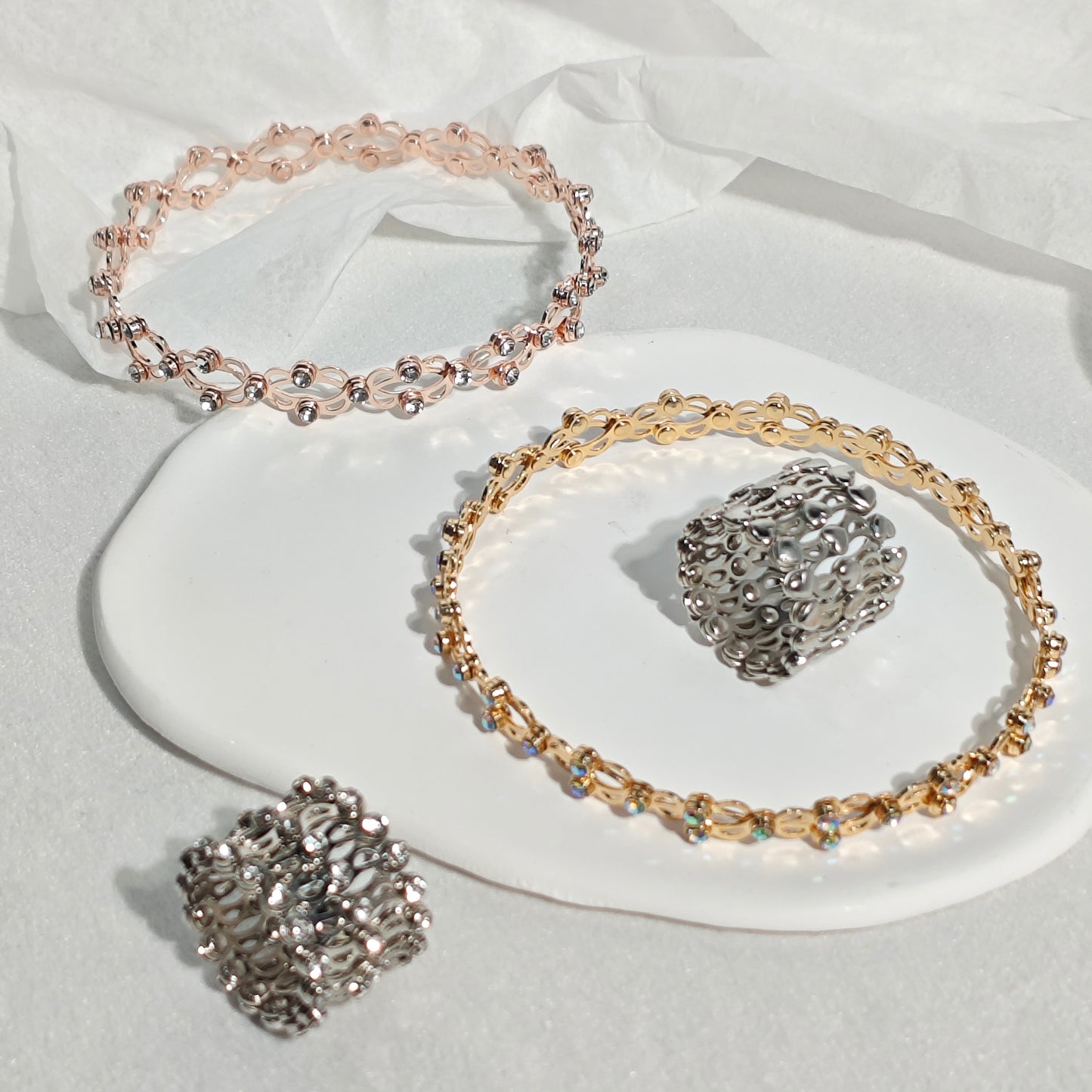 Convertible Bangle Ring with Sparkling CZ