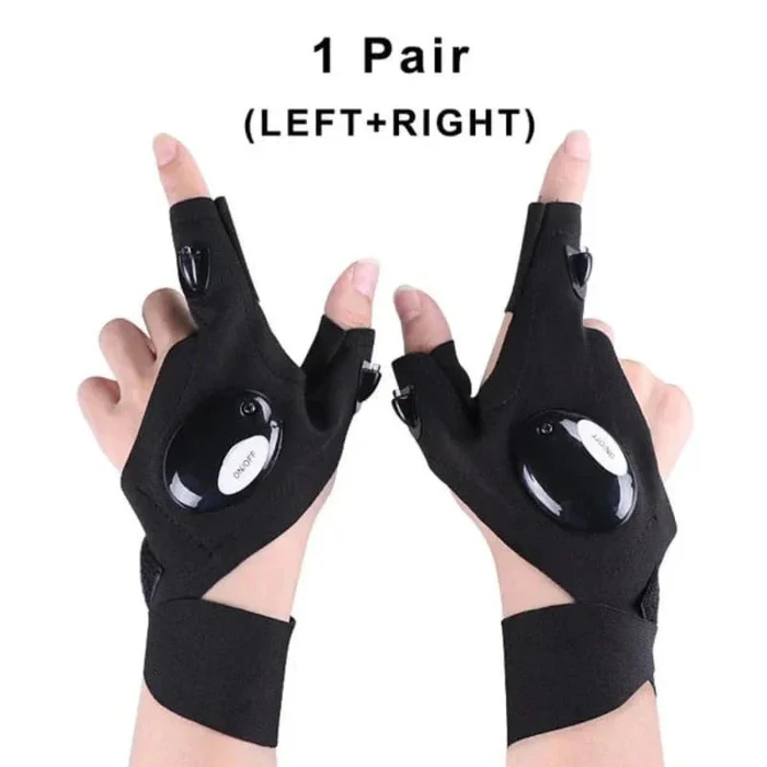 Hands-Free LED Flashlight Waterproof Gloves
