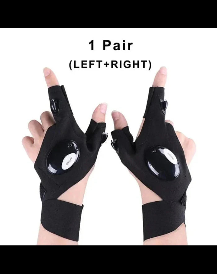 Hands-Free LED Flashlight Waterproof Gloves