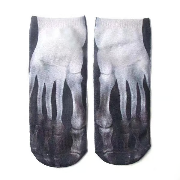 Women Manicure Print Flip Flop Socks