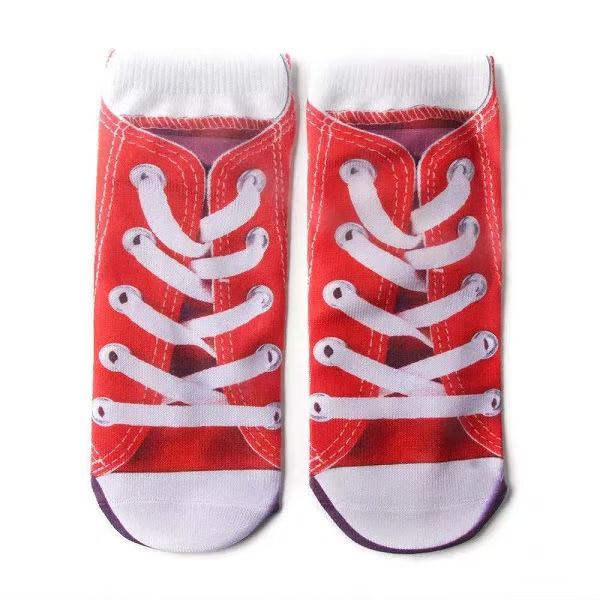 Women Manicure Print Flip Flop Socks