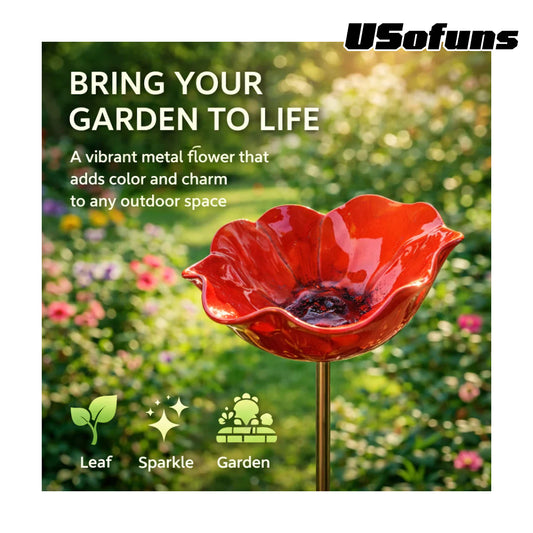 Handmade Metal Flower Garden Stake