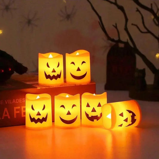 6Pcs-Halloween Ghost Face Light