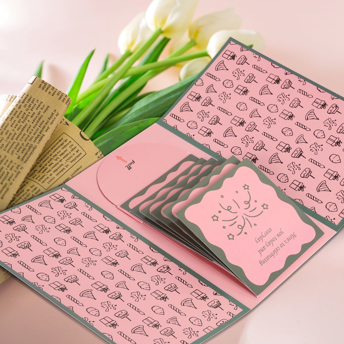 Handmade Christmas gift card booklet