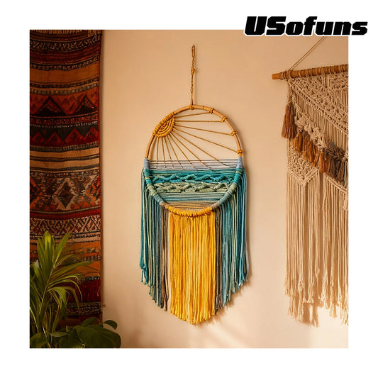 Handwoven Sunrise Bohemian Tapestry