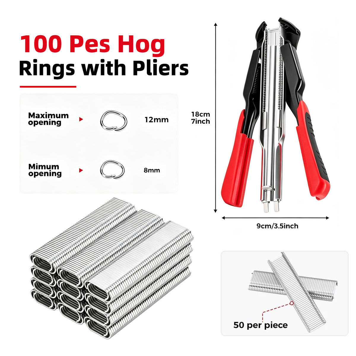 Hog Ring Pliers Kit