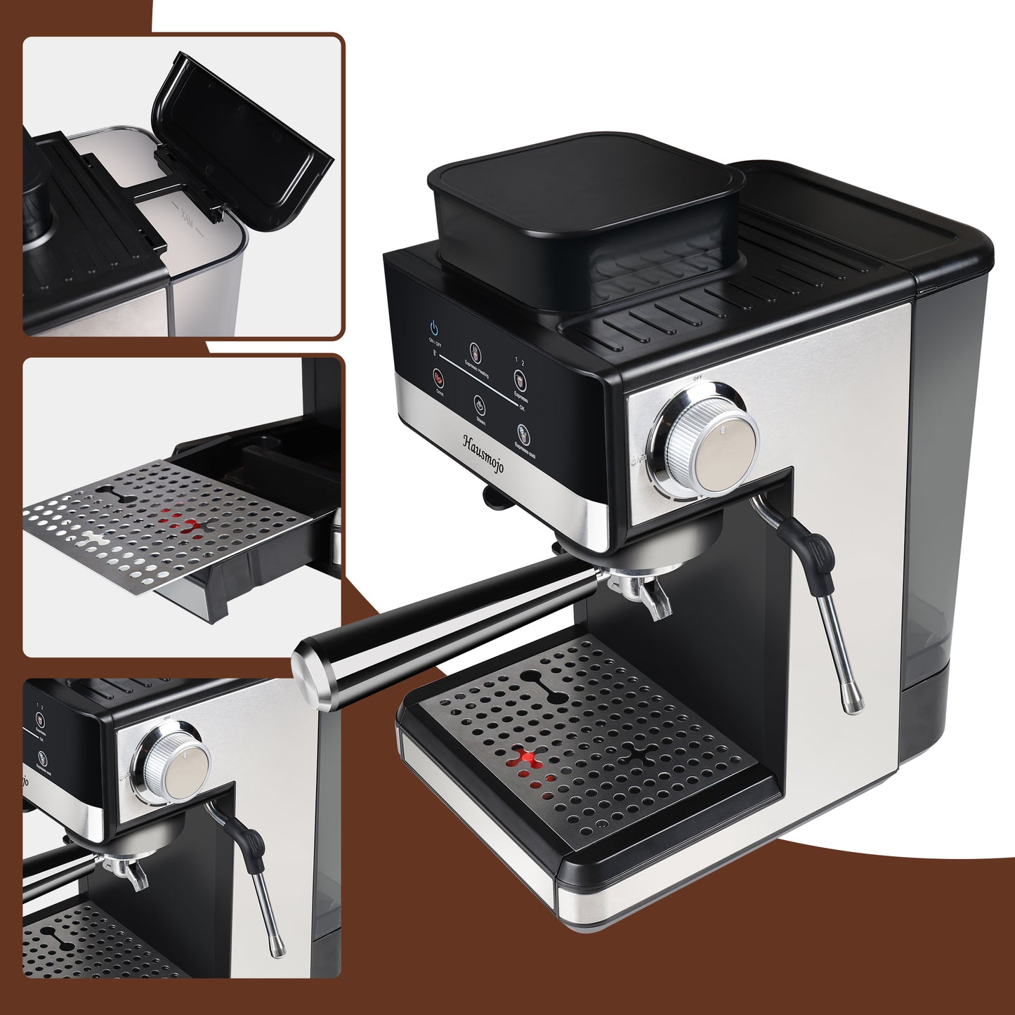 Usofuns Semi-Automatic Espresso Coffee Maker
