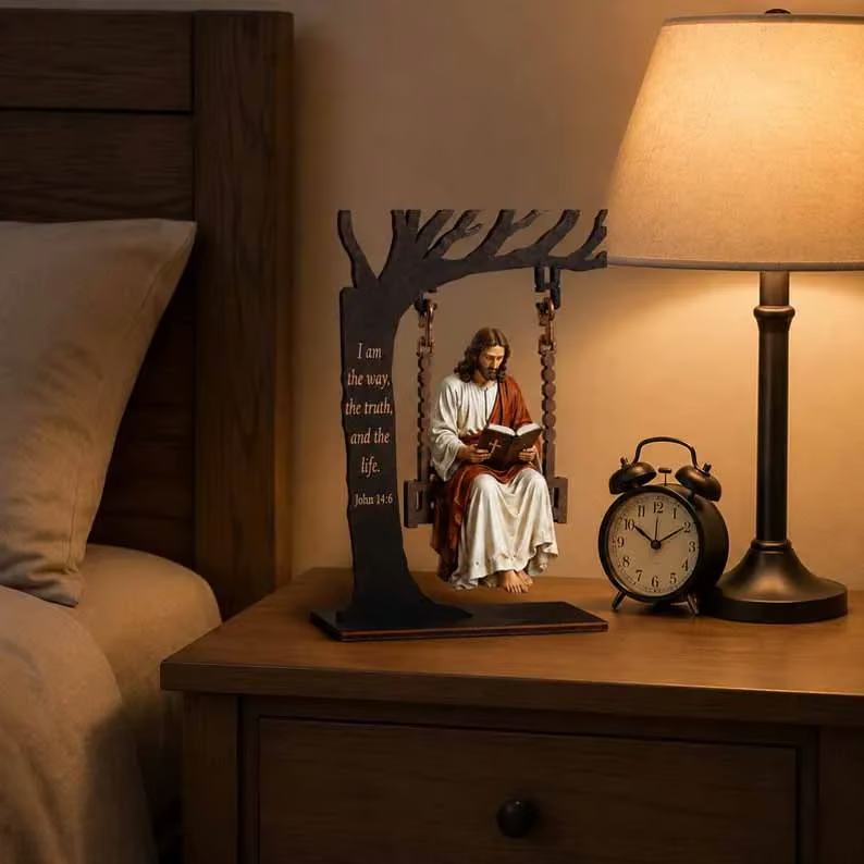 Jesus Swing Ornament –Faith-Inspired Home Decor