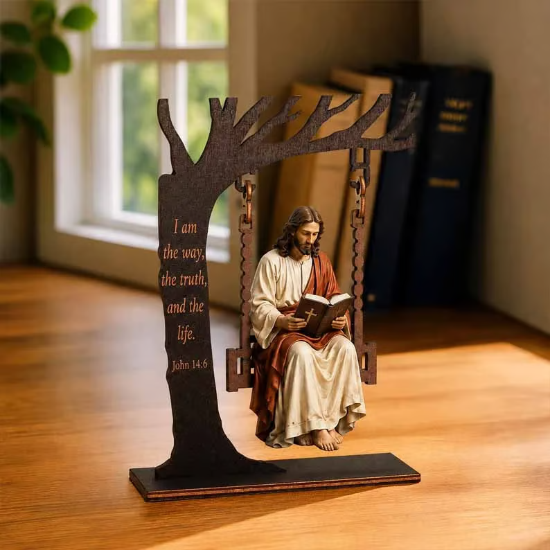 Jesus Swing Ornament –Faith-Inspired Home Decor