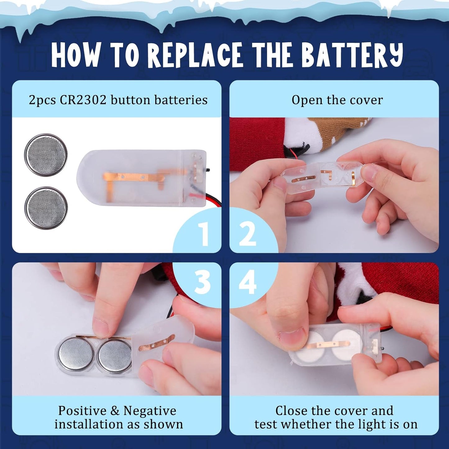 Christmas LED Light Knitted Beanies