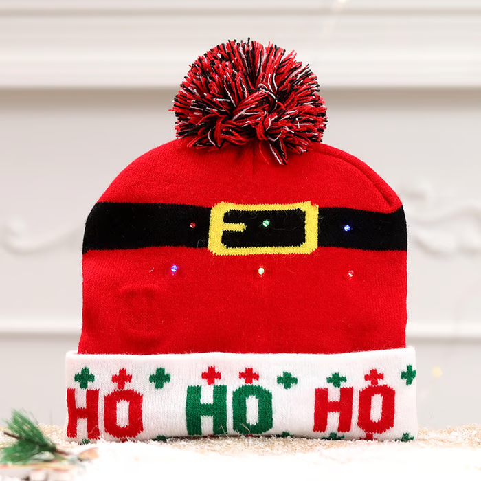 Christmas LED Light Knitted Beanies