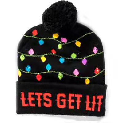 Christmas LED Light Knitted Beanies