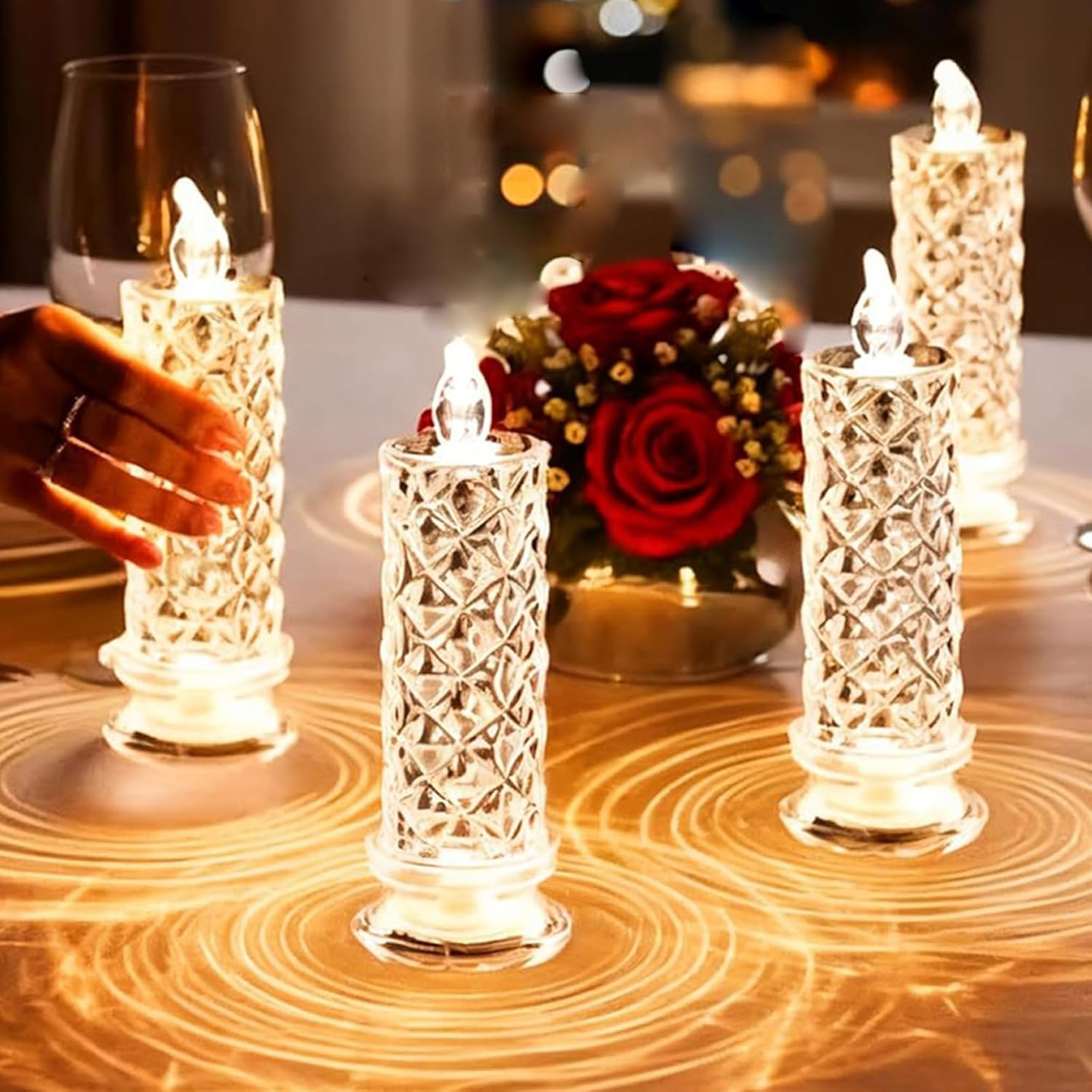 LED Crystal Candle Lights