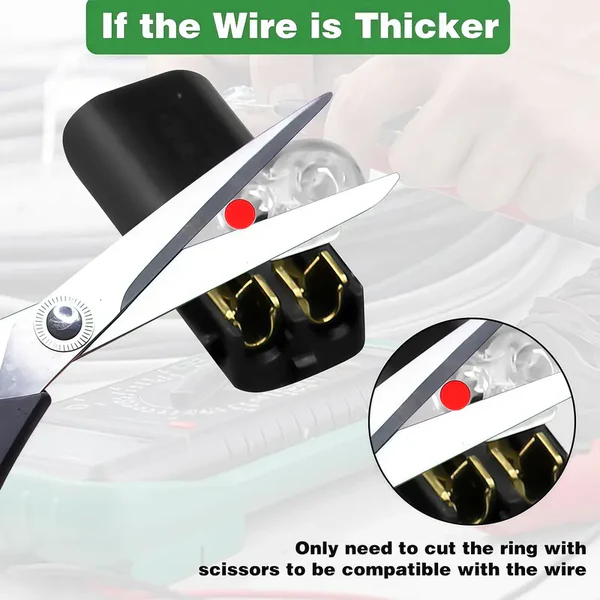 2-Pin Solderless Connector for LED Light Strips (18–22 AWG)