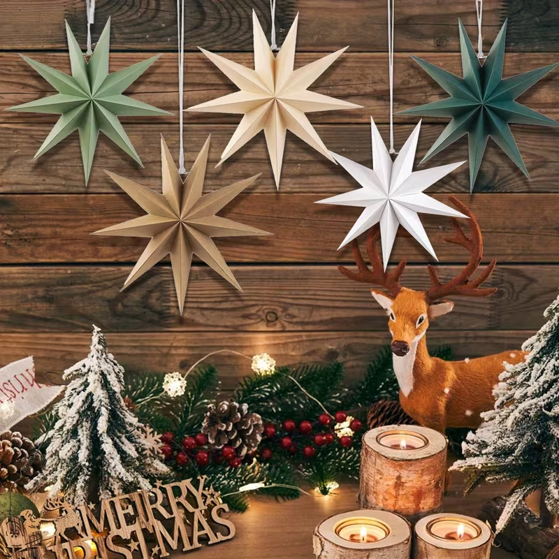 9-Pointed Paper Star Lanterns(12in)